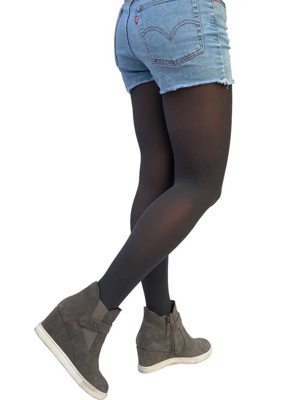 Dark Gray Opaque Tights for Women